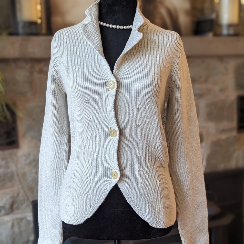 Nicole Farhi hand knit cardigan S